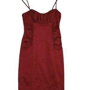 David Meister Red Shiny Formal Bodycon Dress